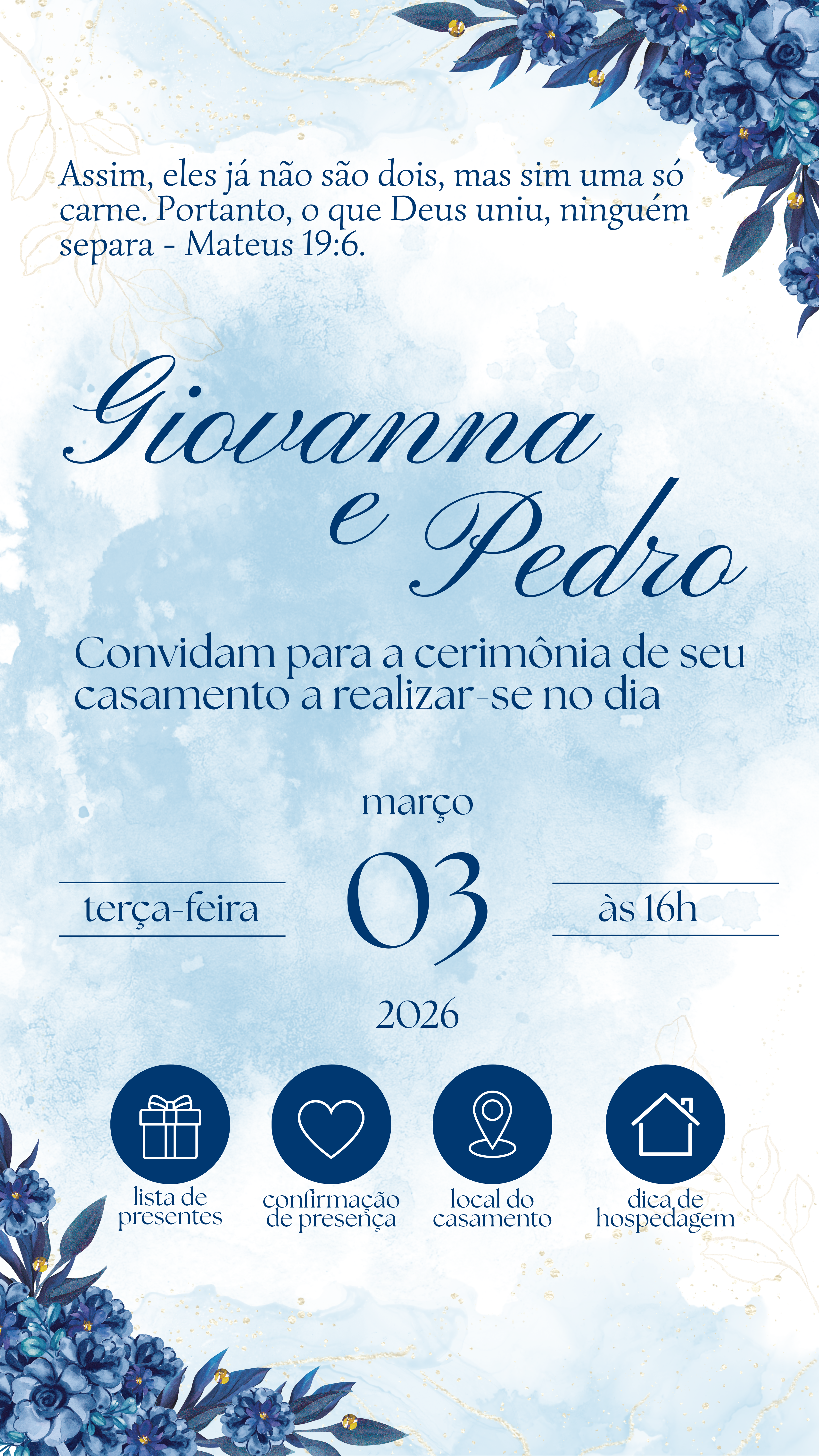 Convite de casamento